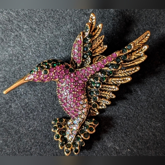 🆕Just In... Rhinestone Hummingbird Brooche. - Picture 3 of 6
